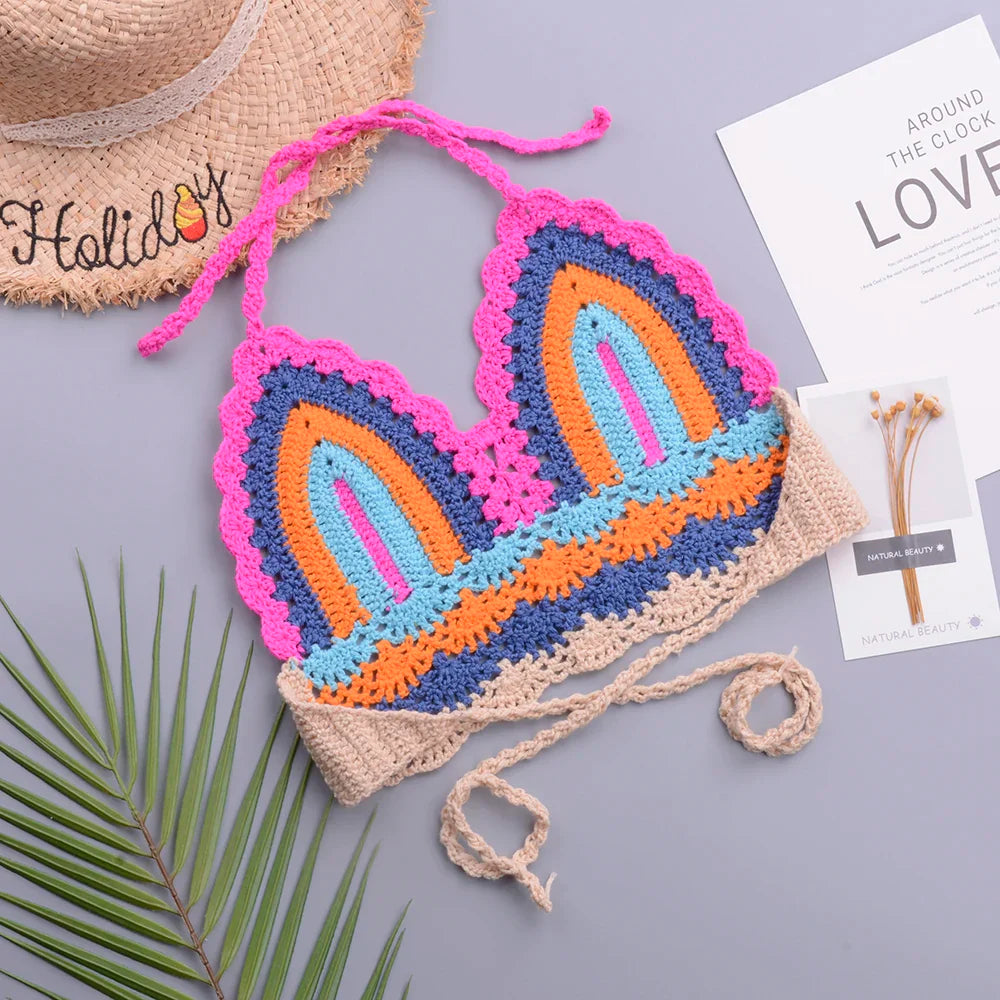 Biquíni Crochê Multicolorido