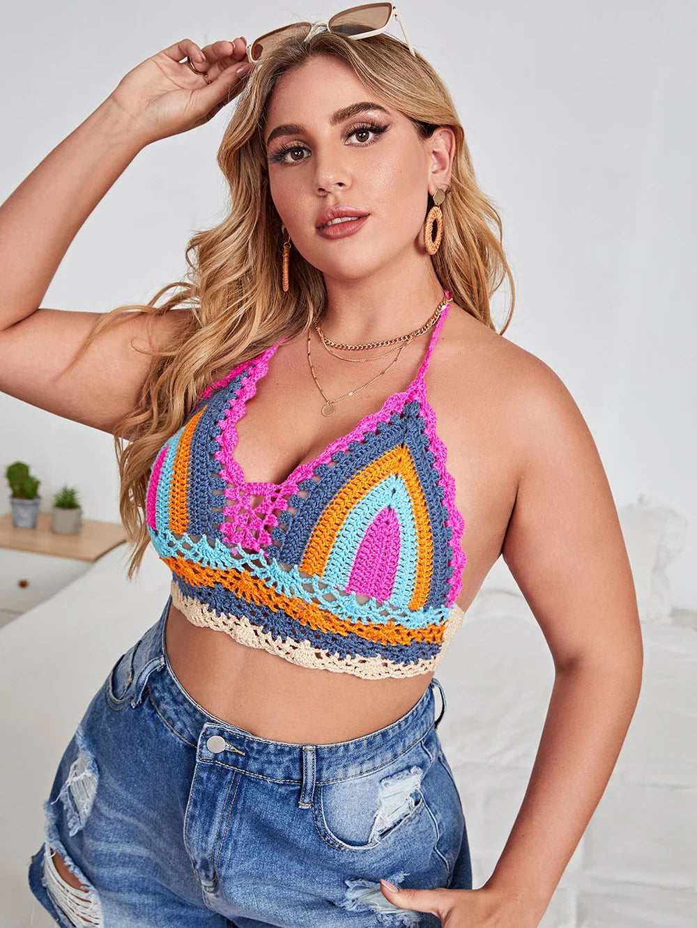 Biquíni Crochê Multicolorido