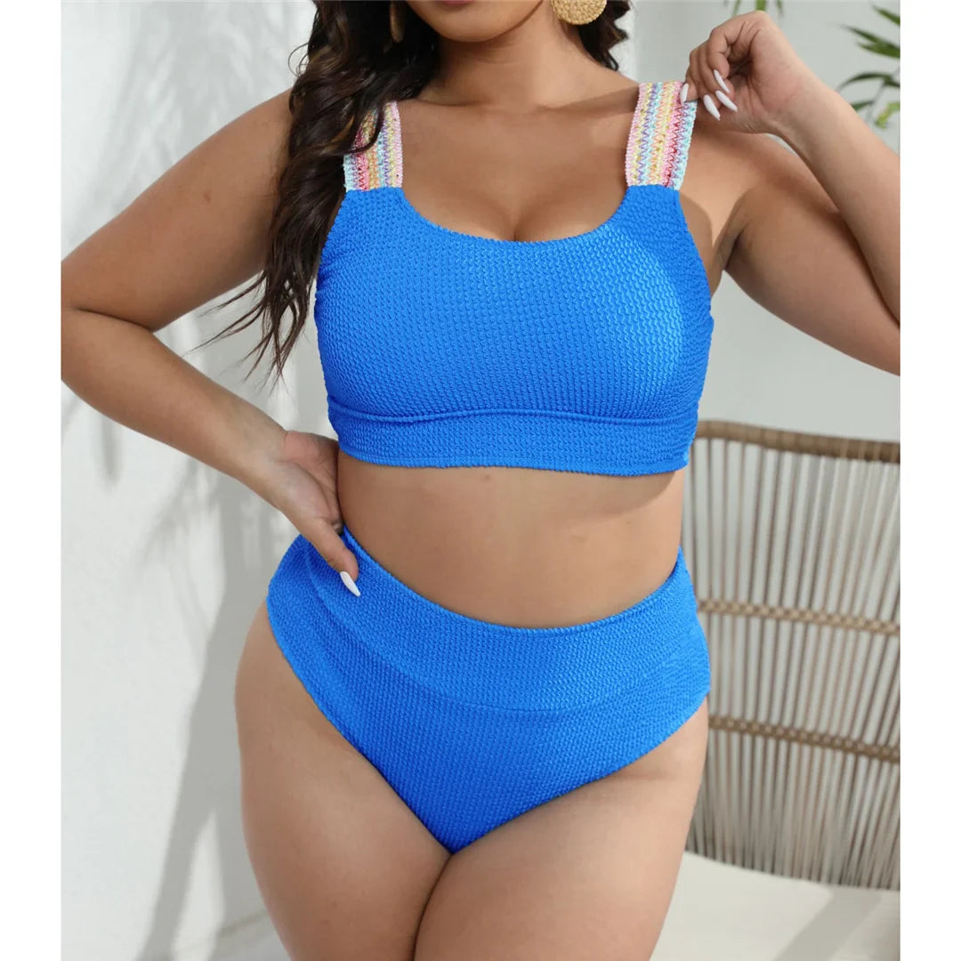 Biquíni Plus Size Azul Push Up