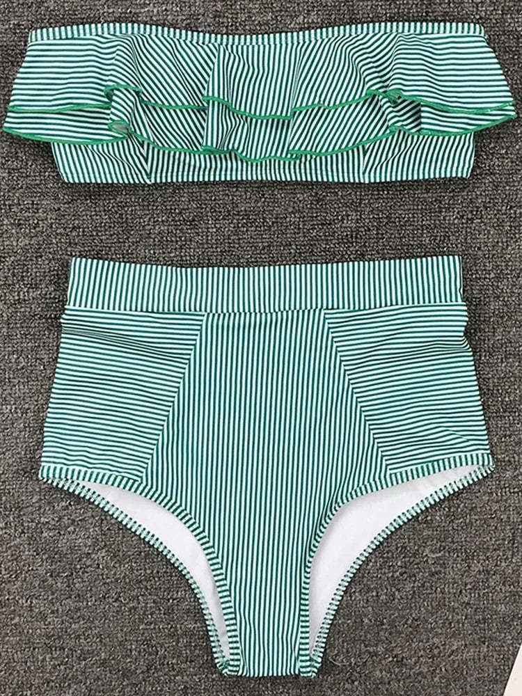 Biquíni Retrô em listras