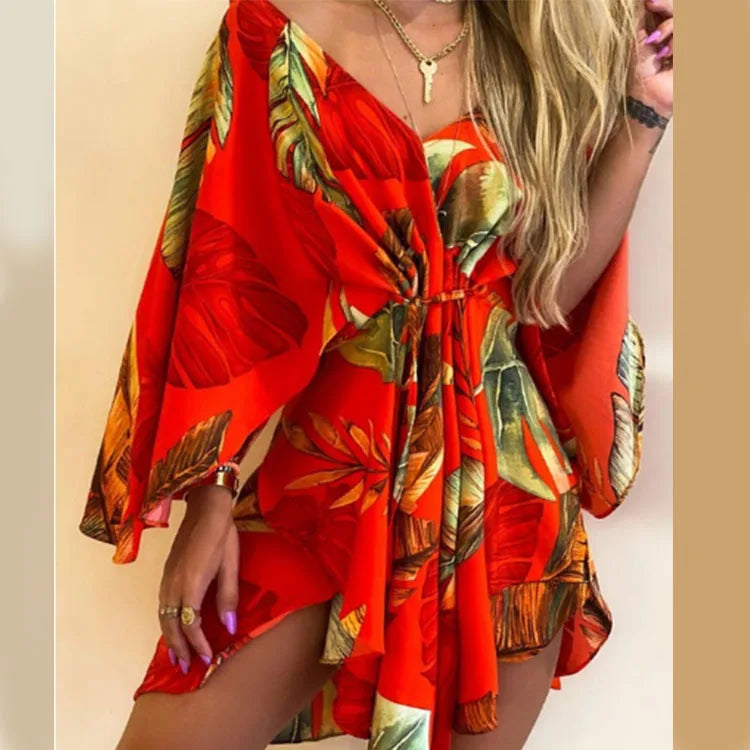 Vestido Boho - Manga Morcego