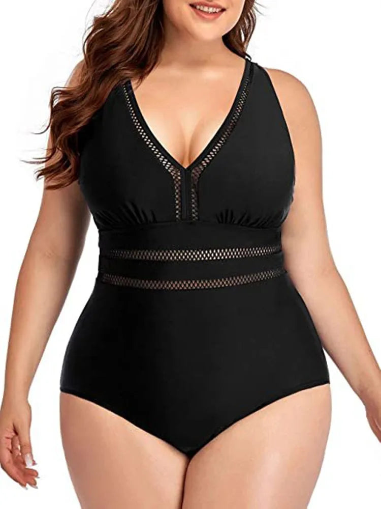 Maiô Plus Size em Mesh