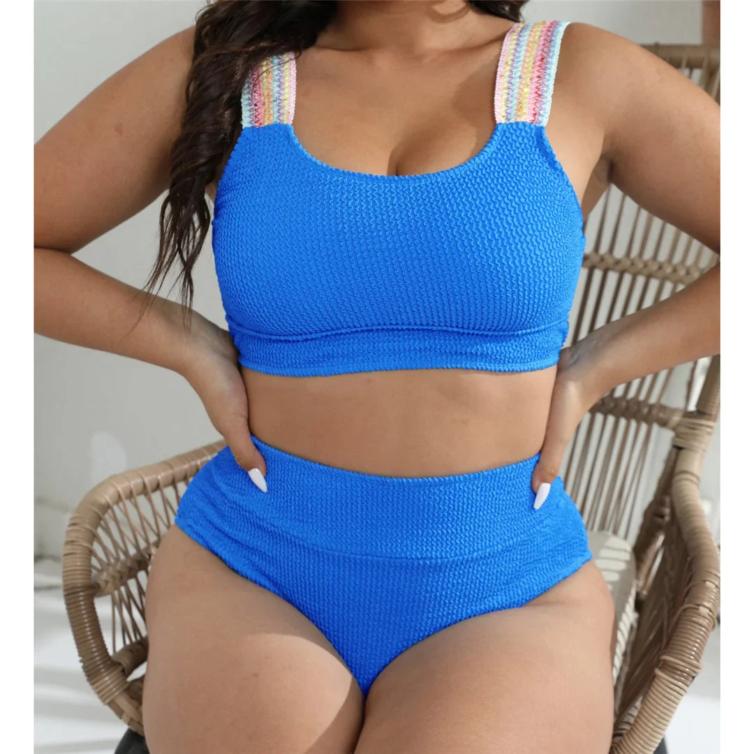 Biquíni Plus Size Azul Push Up