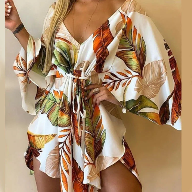 Vestido Boho - Manga Morcego