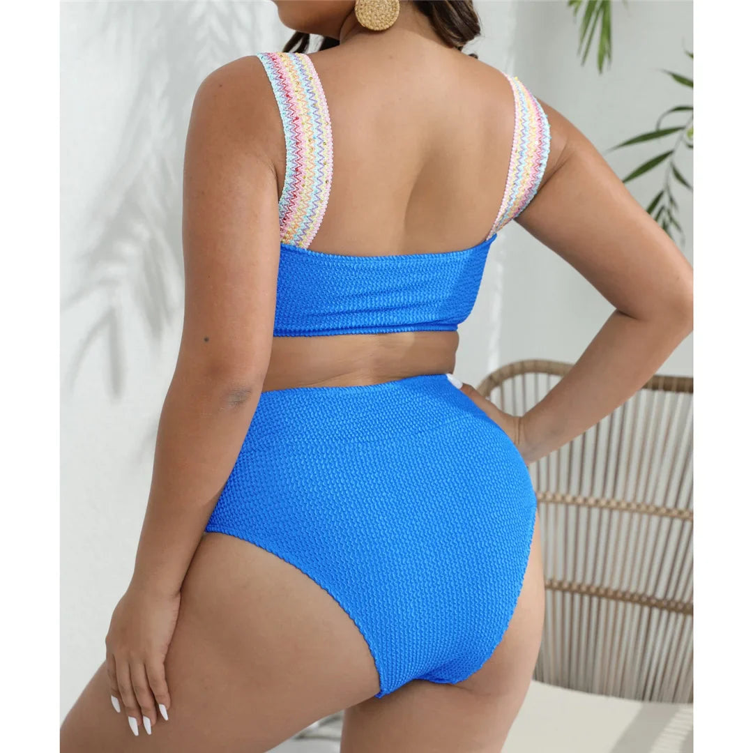 Biquíni Plus Size Azul Push Up
