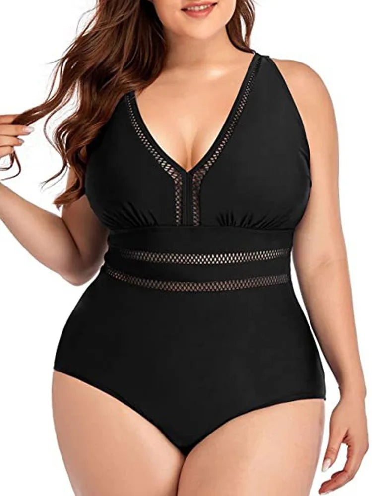 Maiô Plus Size em Mesh