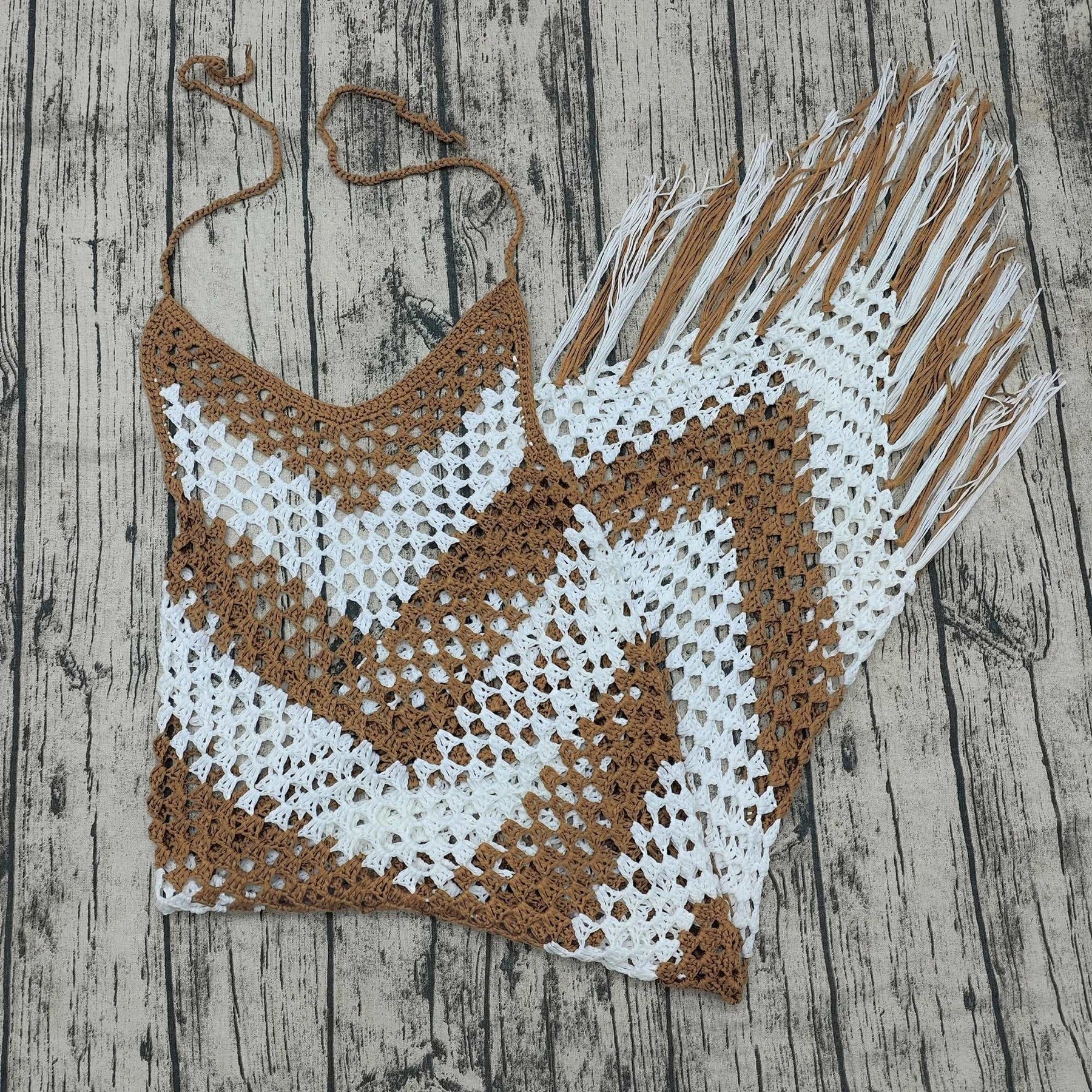 Saída de Praia em Crochê Sem Mangas