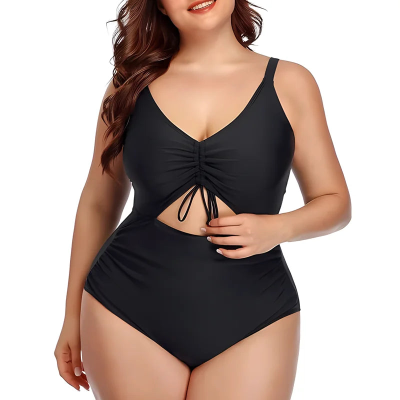 Maiô Plus Size com Detalhe Cut Out
