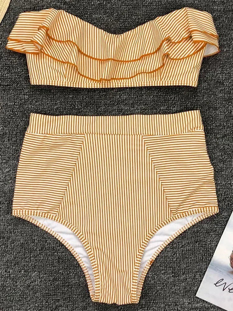 Biquíni Retrô em listras