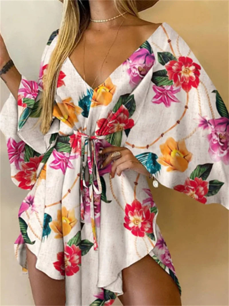 Vestido Boho - Manga Morcego