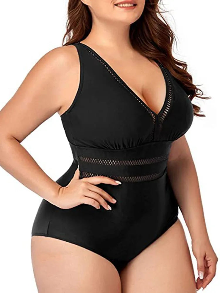 Maiô Plus Size em Mesh