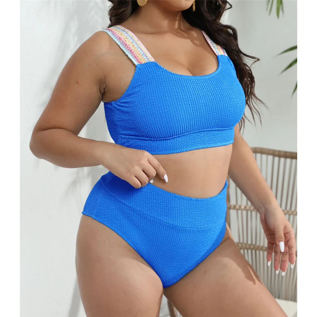 Biquíni Plus Size Azul Push Up