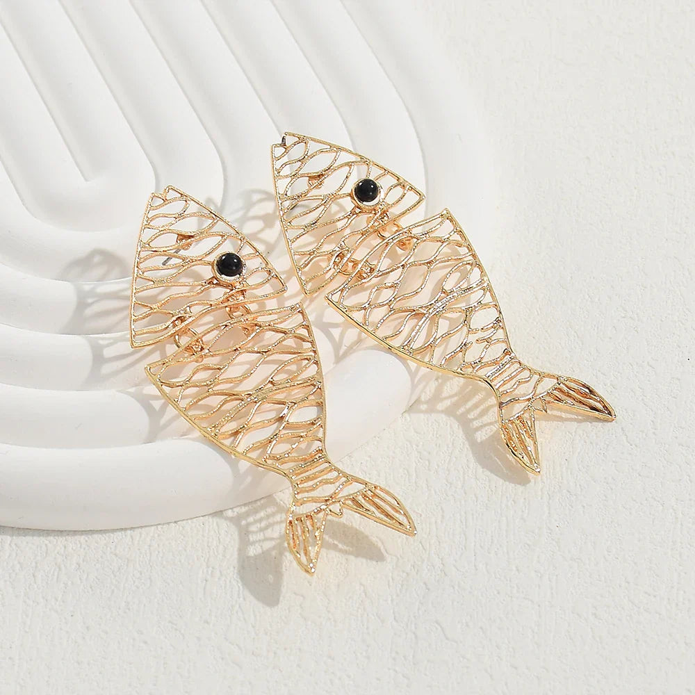 Brincos de Peixe - Design Único e Moderno