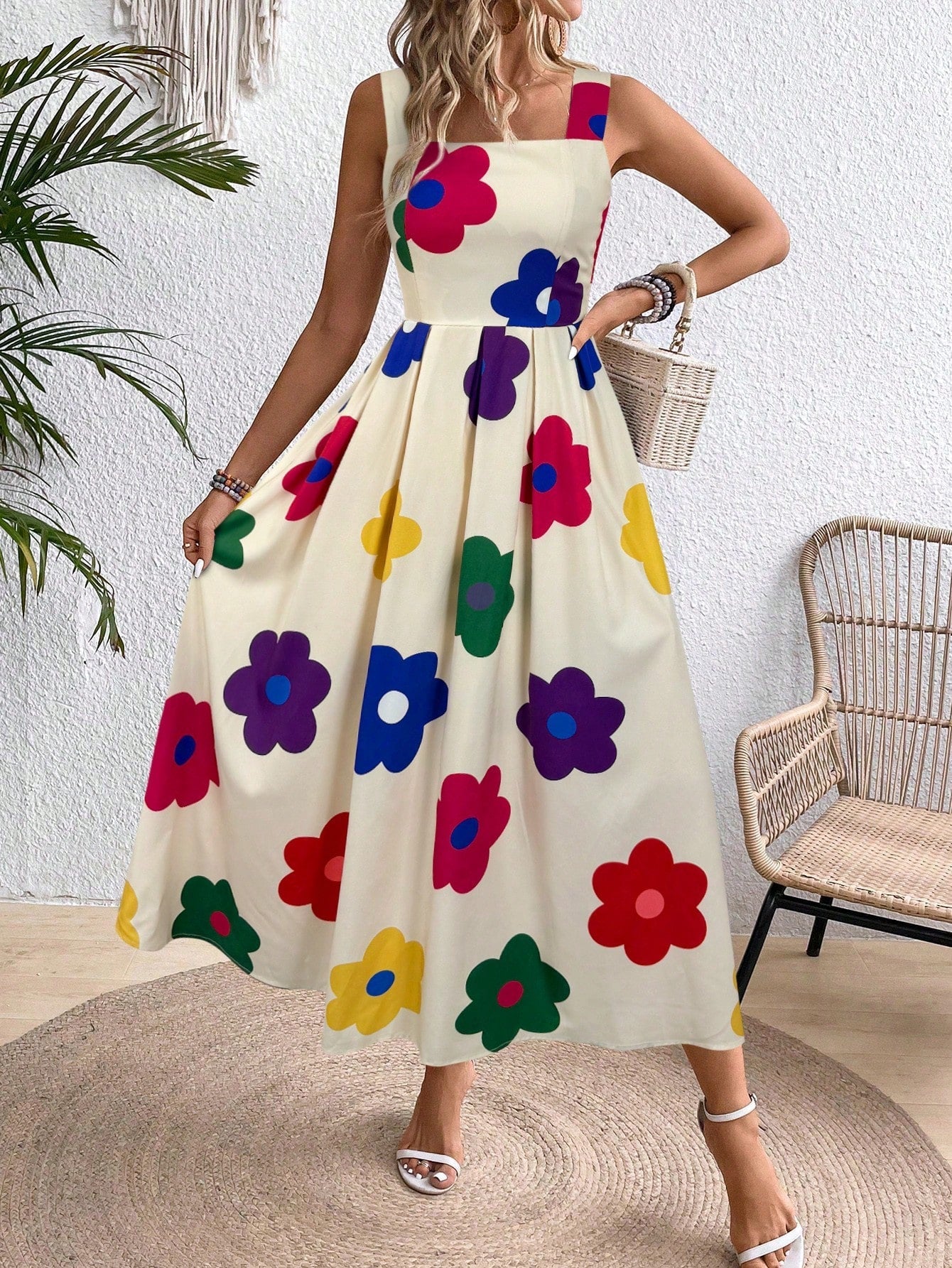 Vestido Longo com Decote