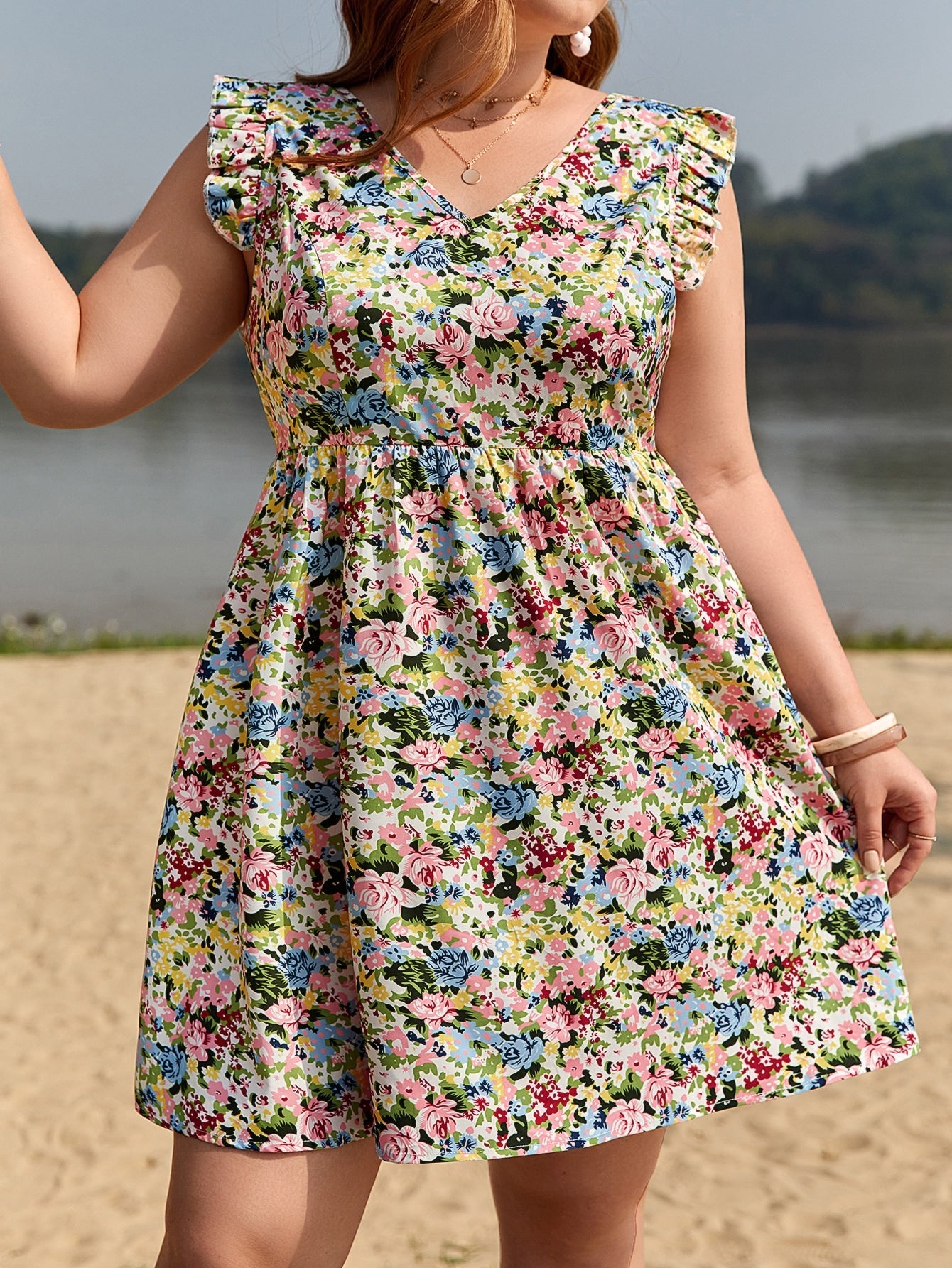 Vestido Plus Size Floral