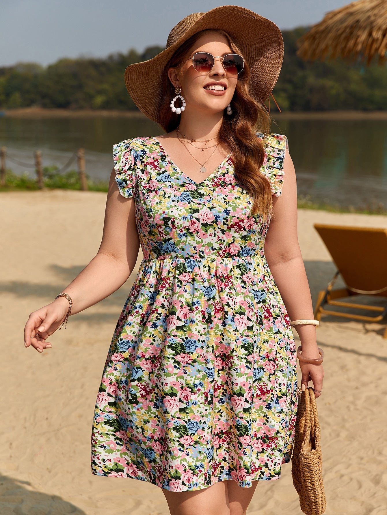 Vestido Plus Size Floral