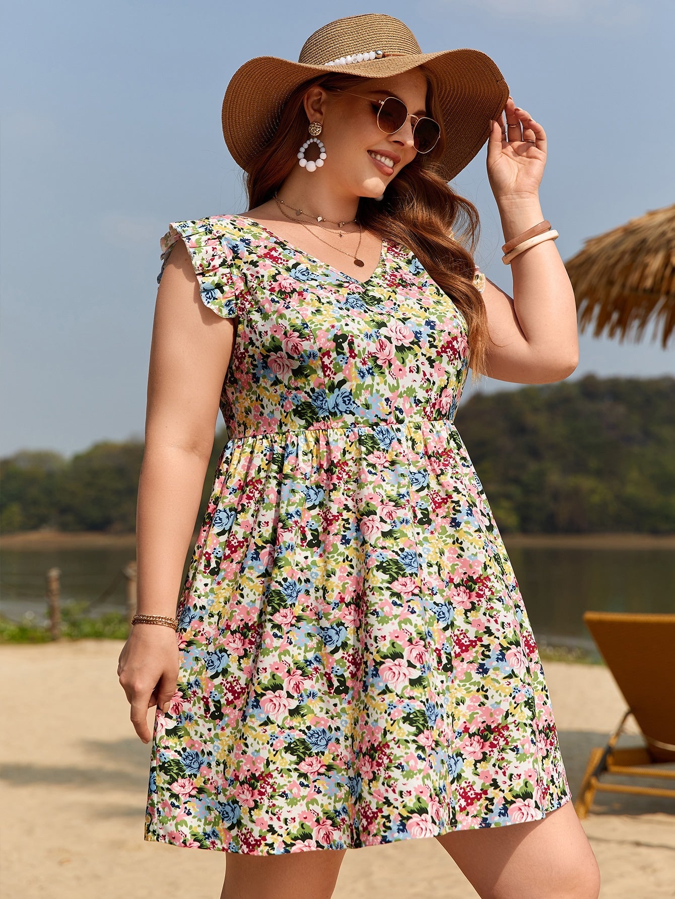 Vestido Plus Size Floral
