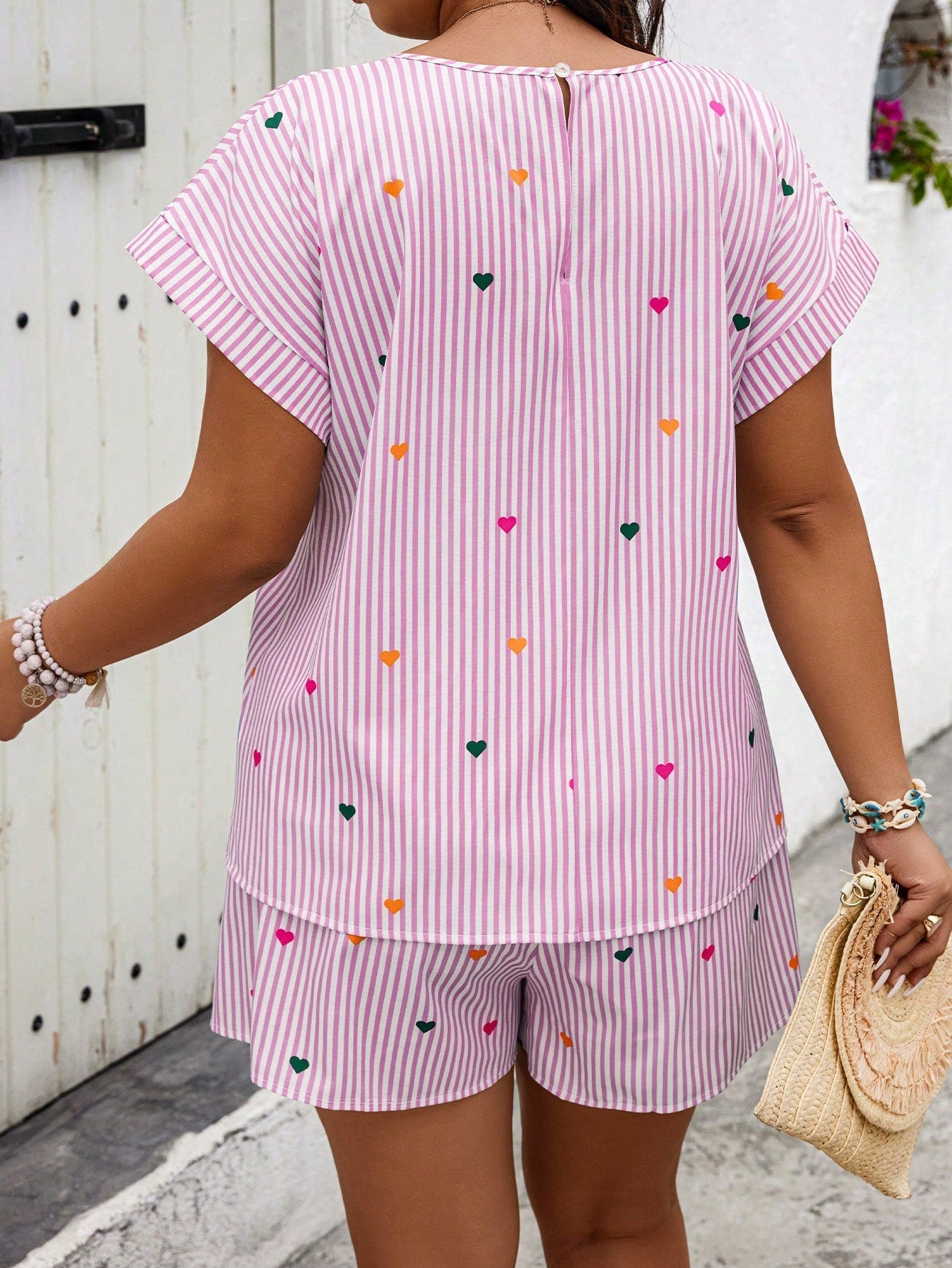 Conjunto Plus Size Listrado