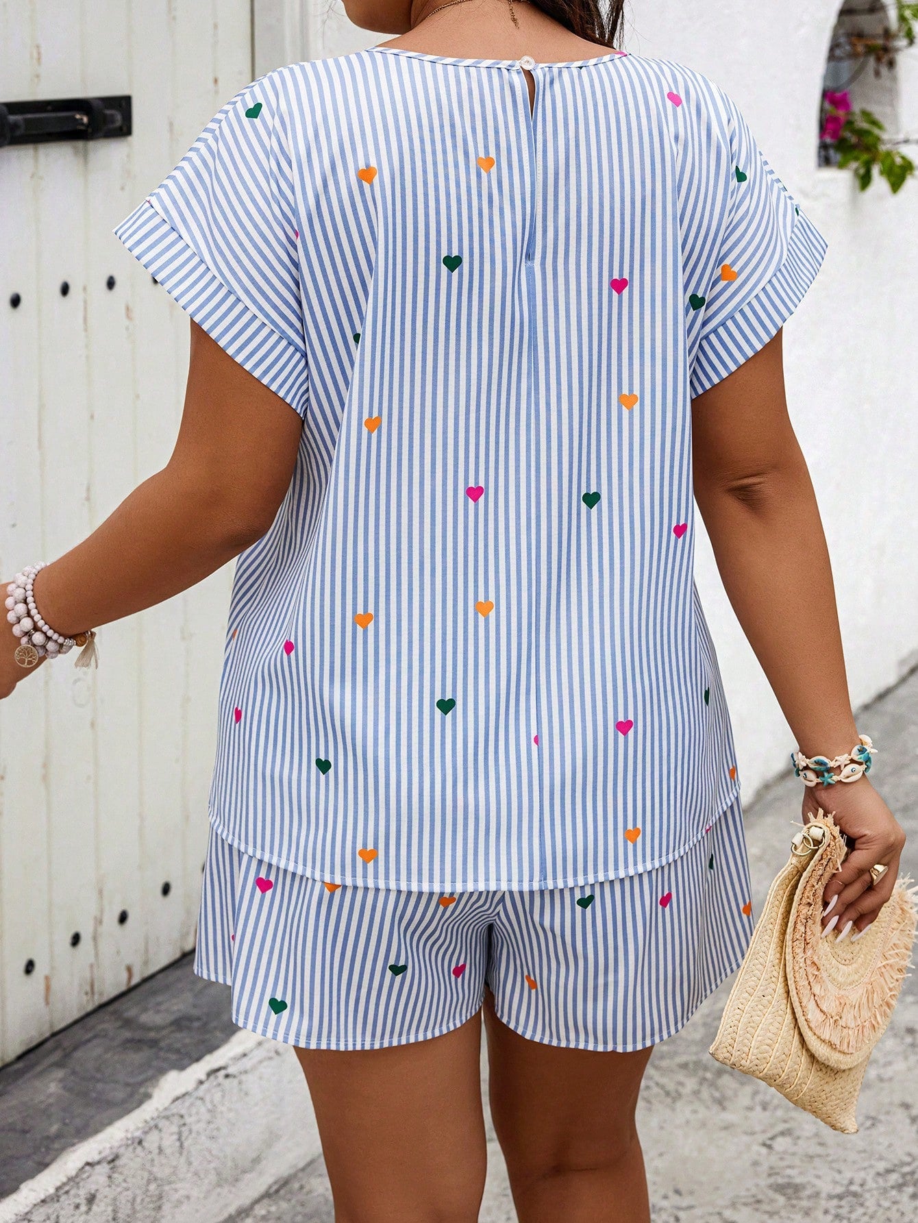 Conjunto Plus Size Listrado