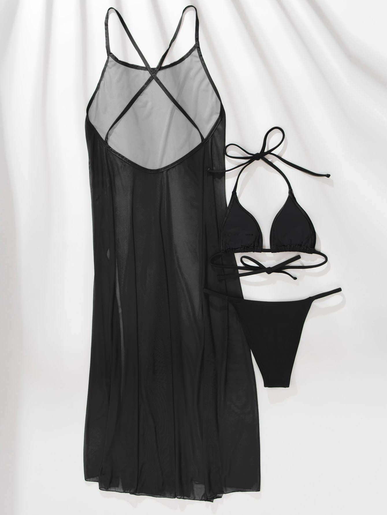 Conjunto Biquíni 3 Peças Triângulo, Tanga