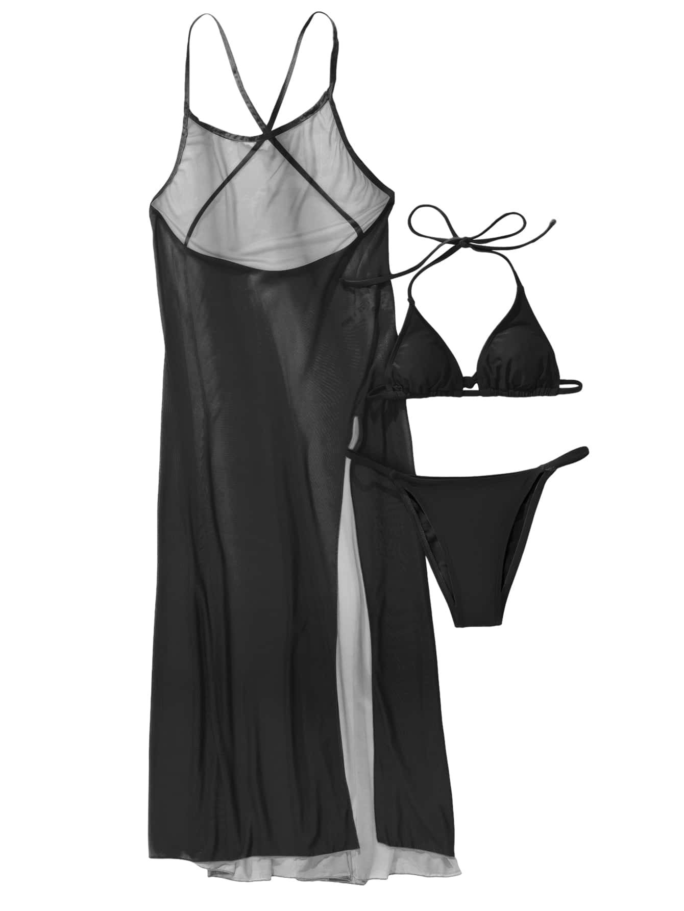 Conjunto Biquíni 3 Peças Triângulo, Tanga