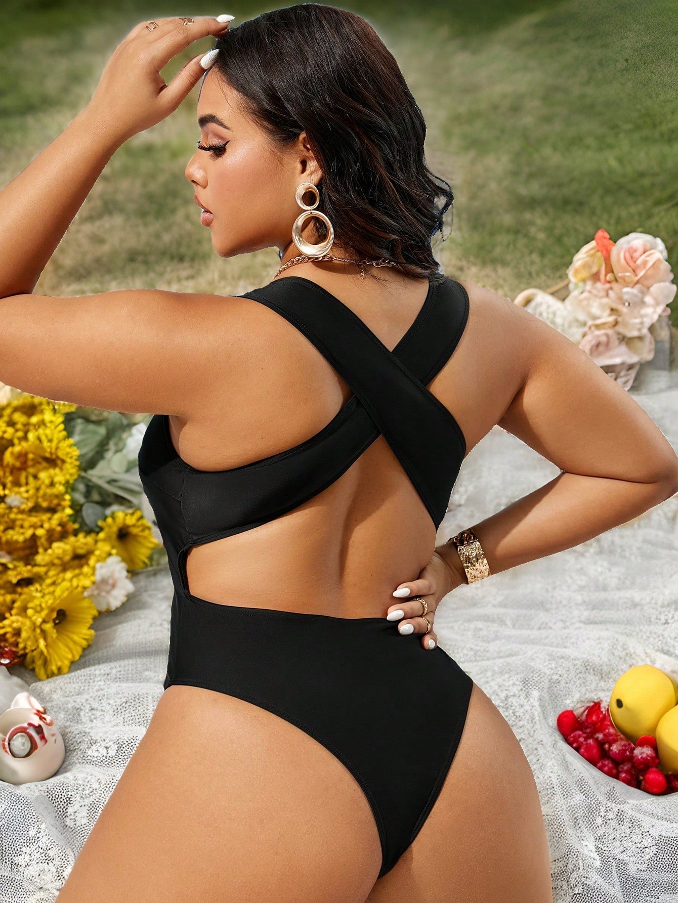 Maiô Plus Size - Estilo Minimalista com Zíper