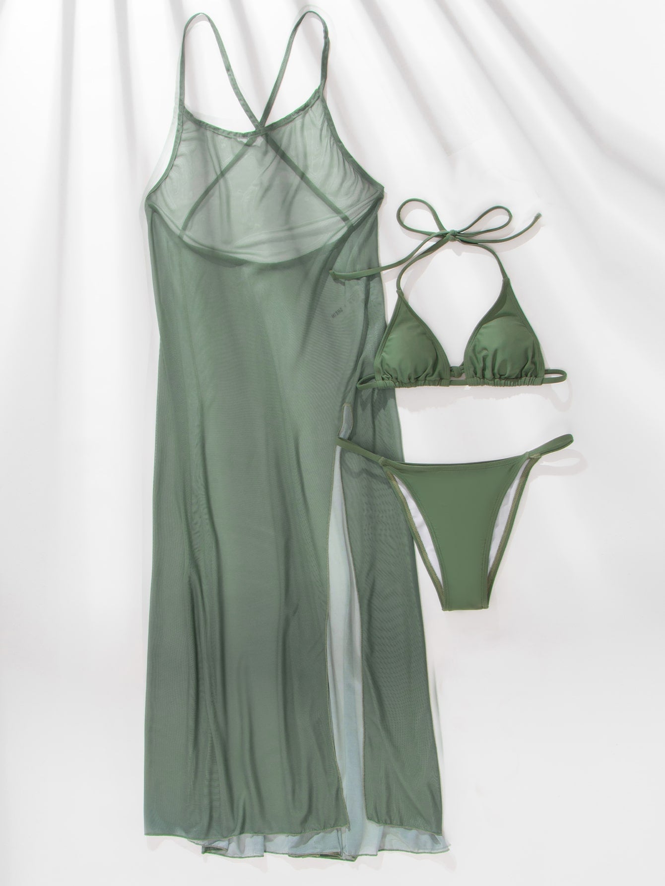 Conjunto Biquíni 3 Peças Triângulo, Tanga