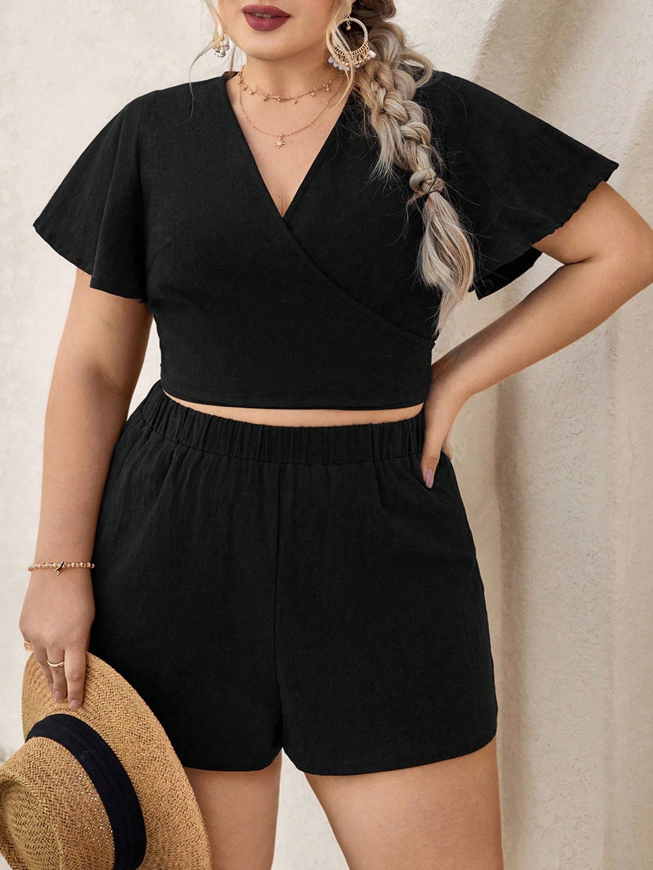 Conjunto Plus Size Tropical Butterfly