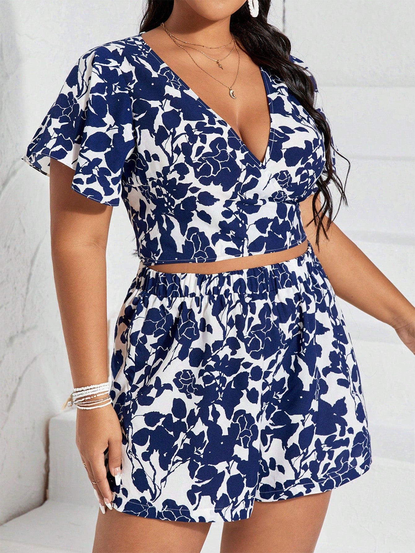 Conjunto Plus Size Tropical Butterfly