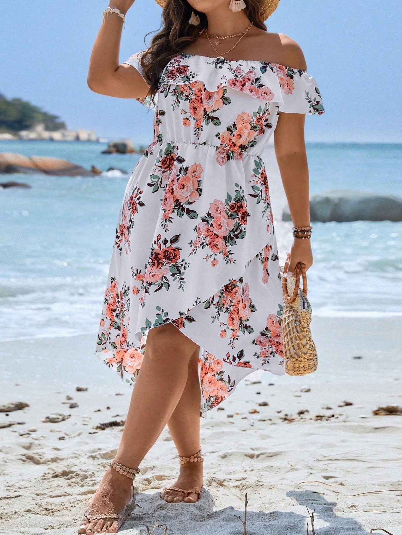 Vestido Plus Size Floral Diana