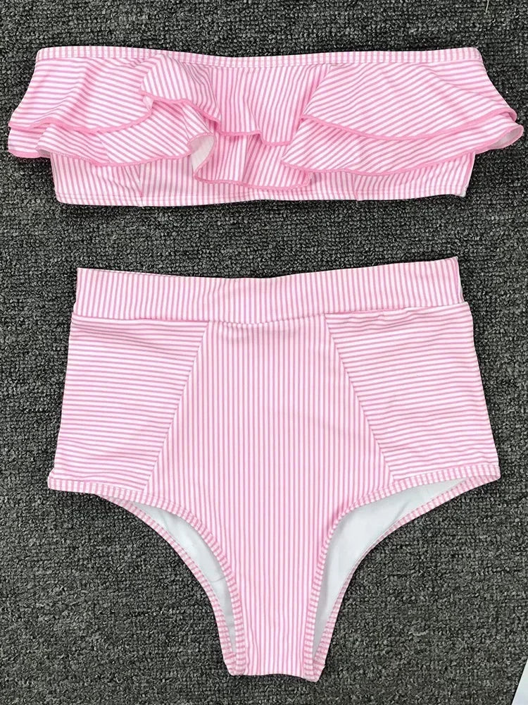Biquíni Retrô em listras