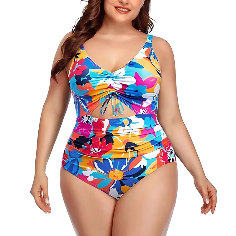 Maiô Plus Size com Detalhe Cut Out