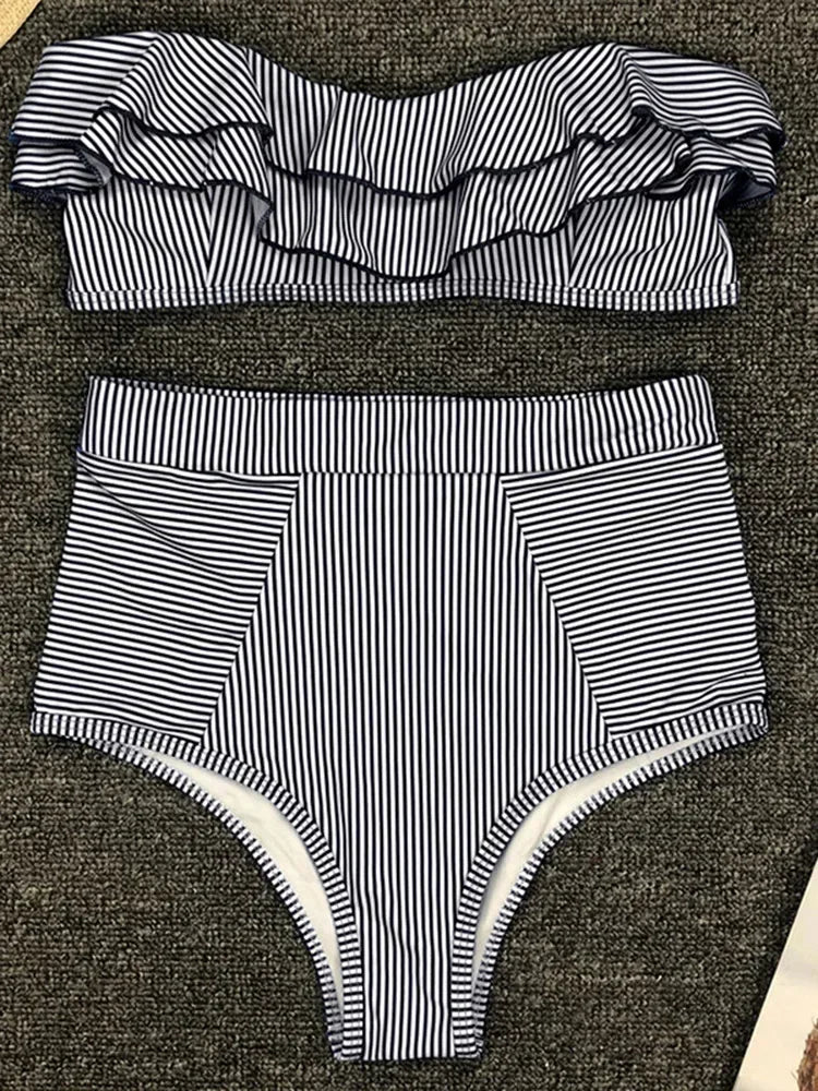 Biquíni Retrô em listras