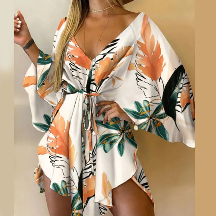 Vestido Boho - Manga Morcego