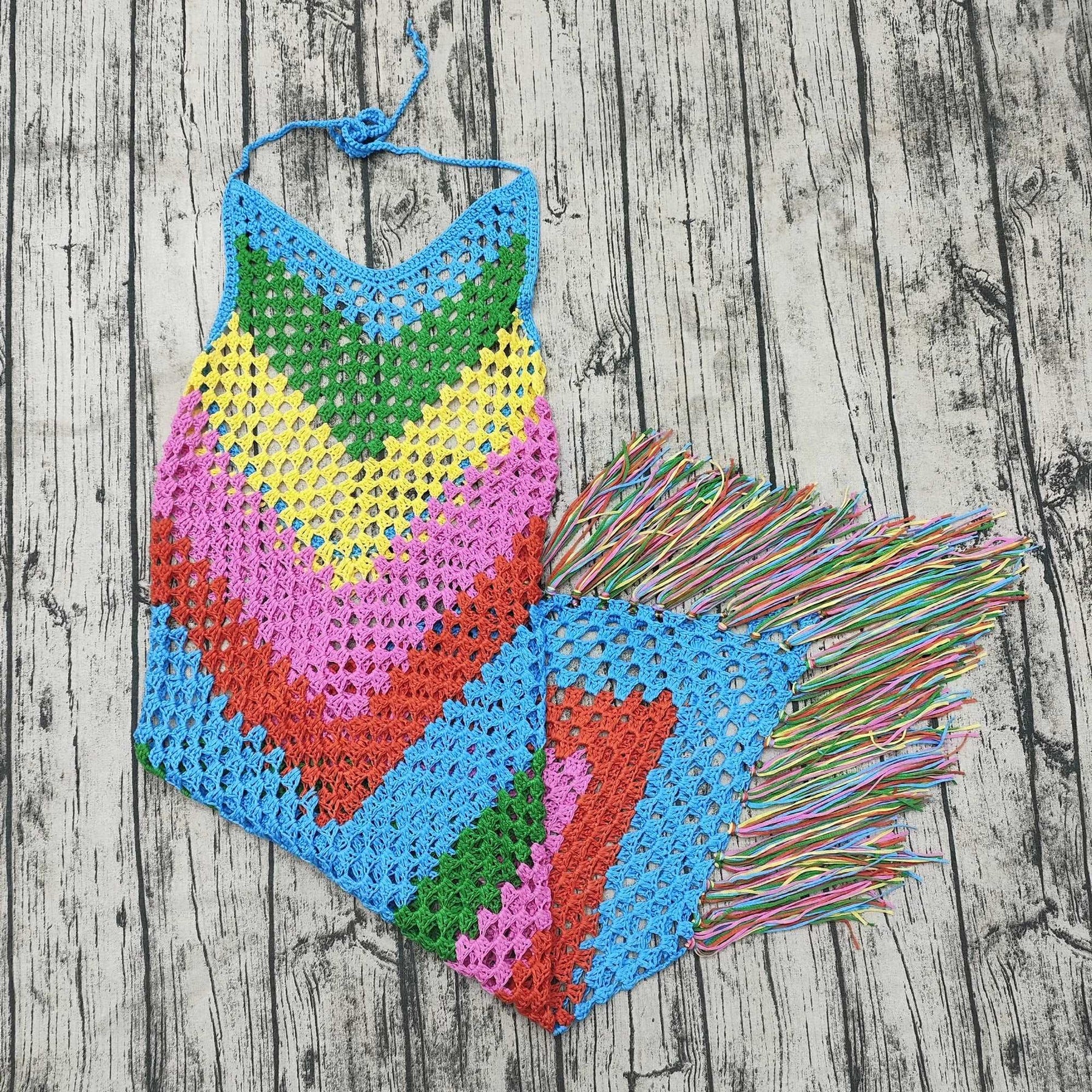 Saída de Praia em Crochê Sem Mangas