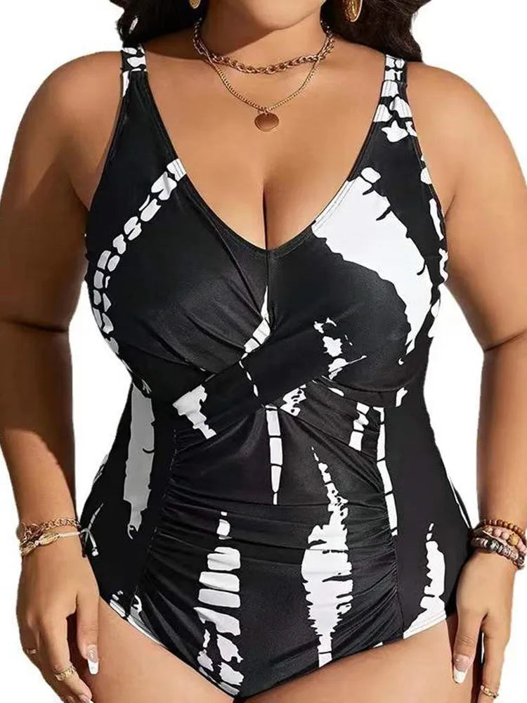 Maio Plus Size Preto e Branco