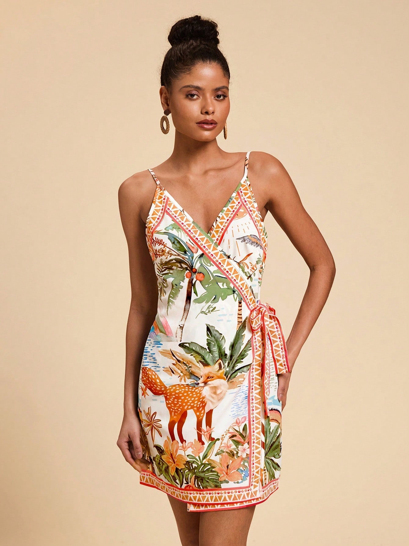 Saída de Praia Envelope Estampada Beatrice