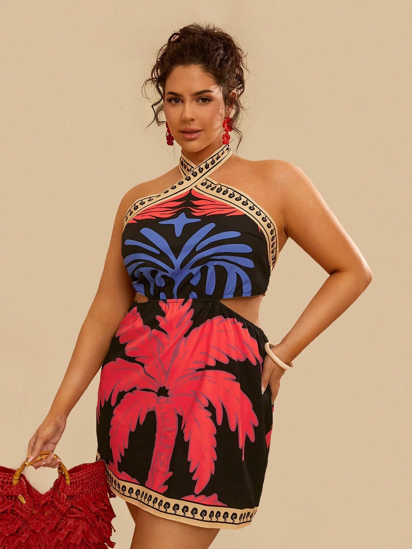 Vestido Plus Size Nó Tropical