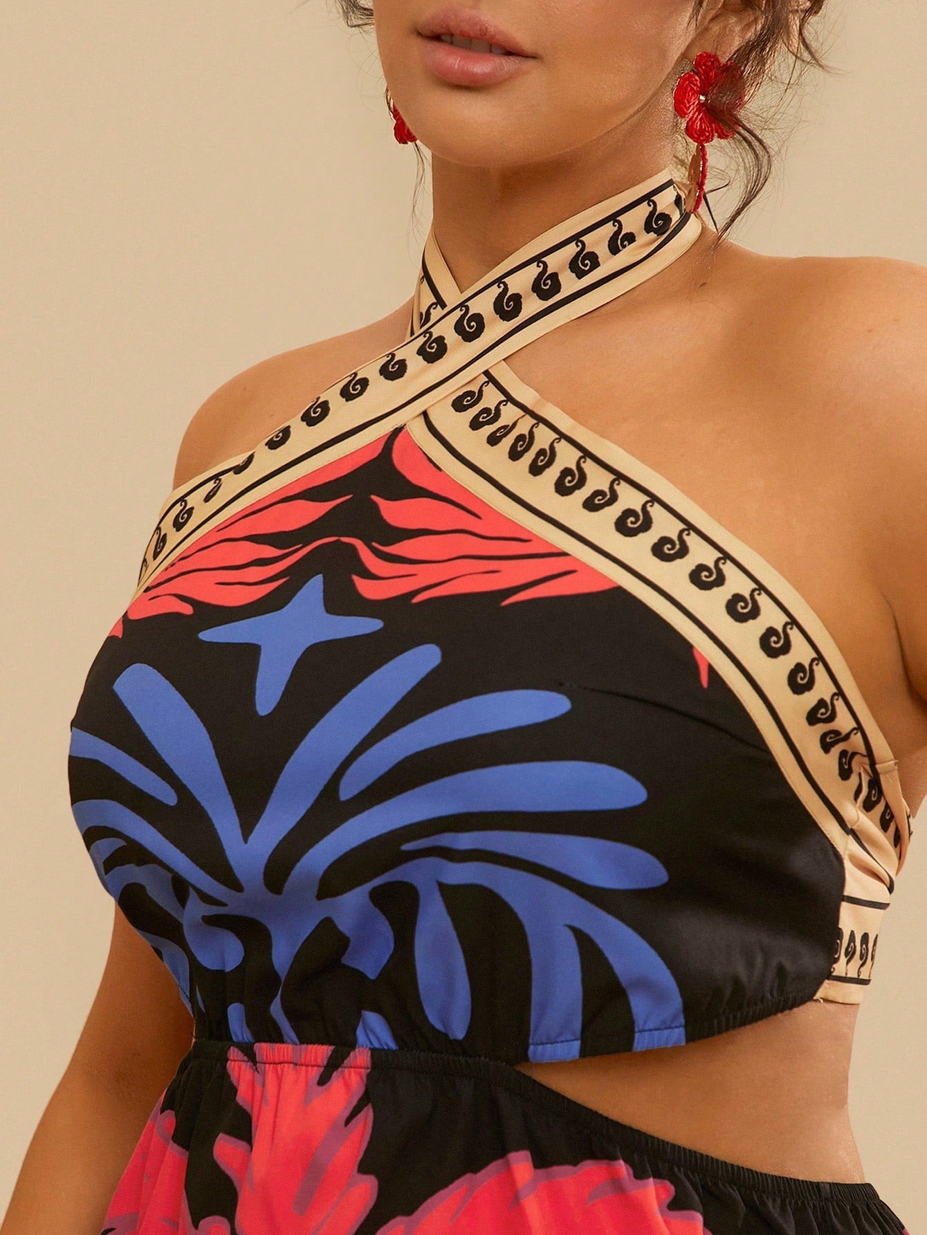 Vestido Plus Size Nó Tropical