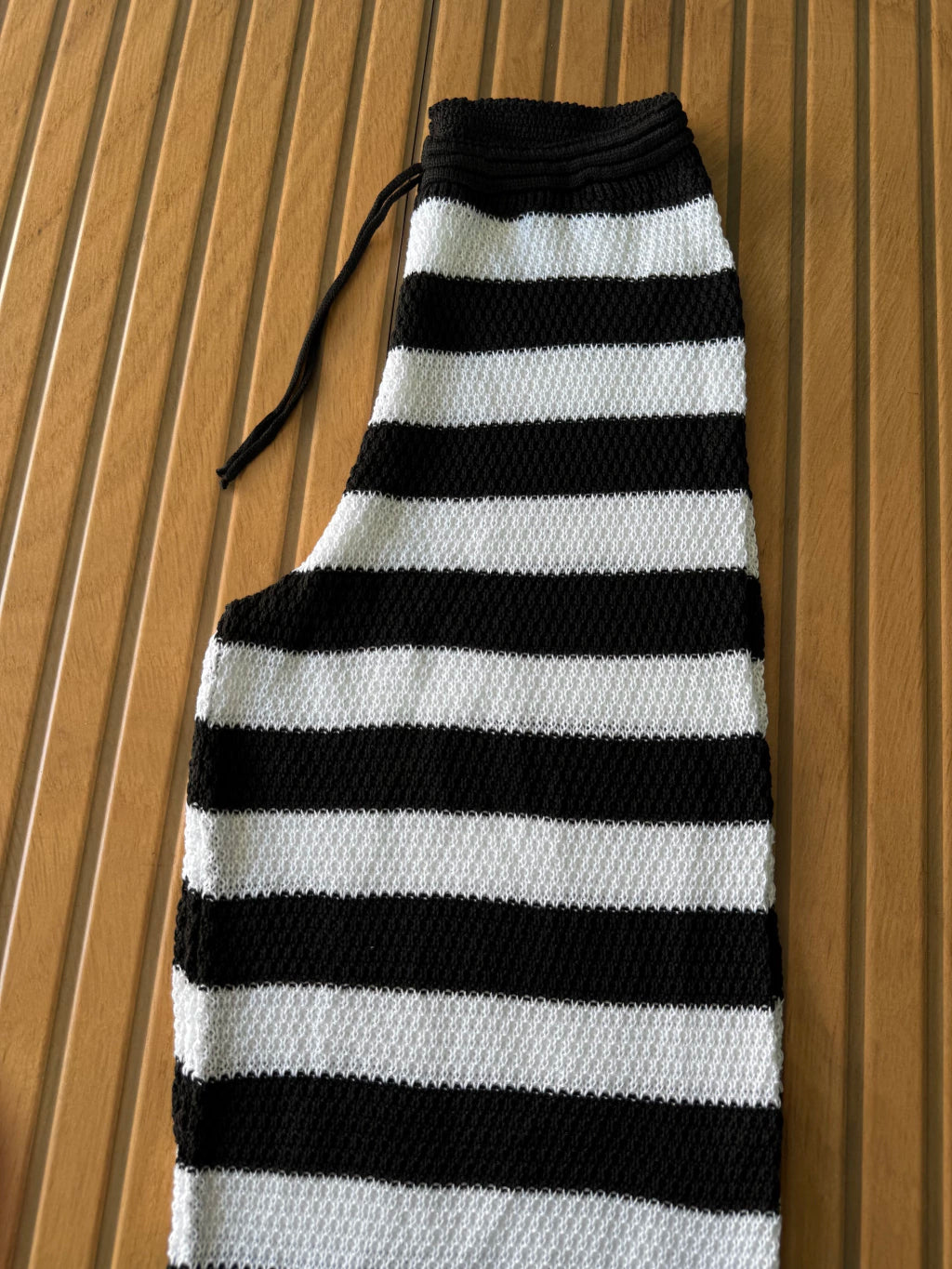 Calça Tricô Bicolor