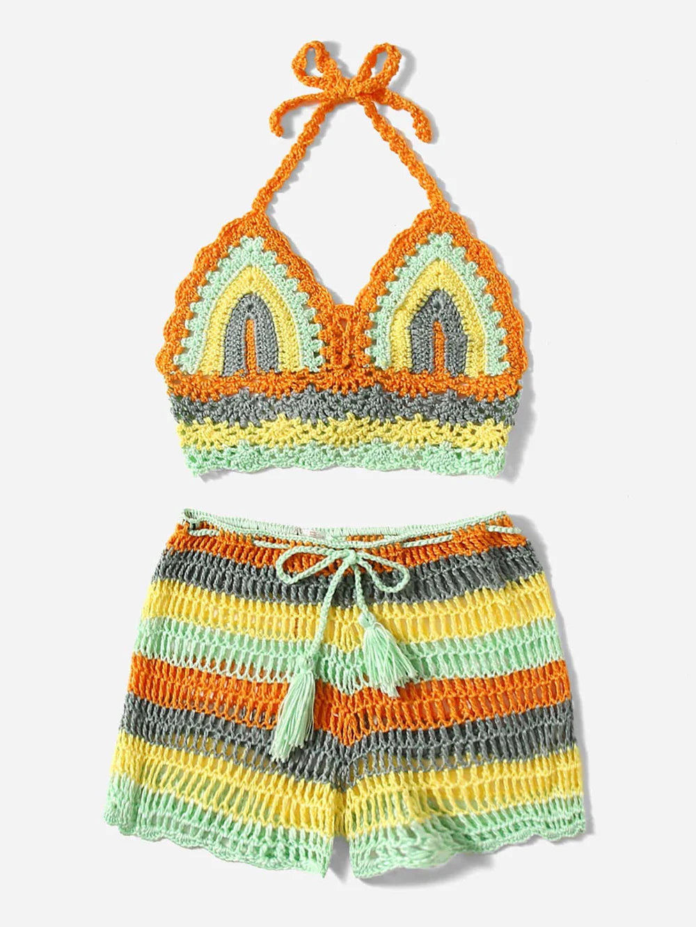 Biquíni Crochê Multicolorido