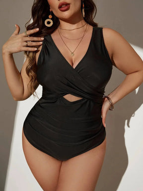 Maiô Plus Size Cruzado Spandex