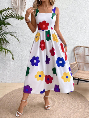 Vestido Longo com Decote