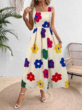Vestido Longo com Decote