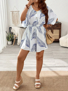Macacão Plus Size Minimal Leaf
