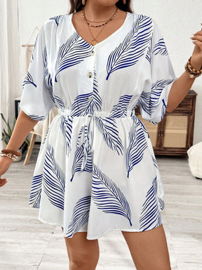 Macacão Plus Size Minimal Leaf