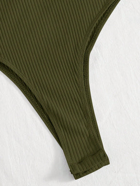 Body Um Ombro com Manga Bufante