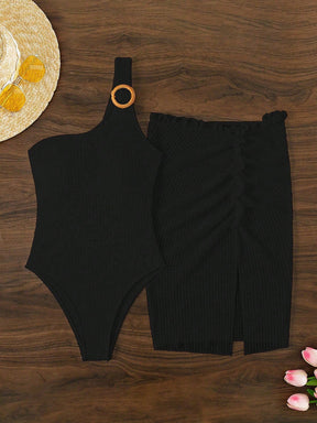 Conjunto 2 Peças Maiô Ombro Único