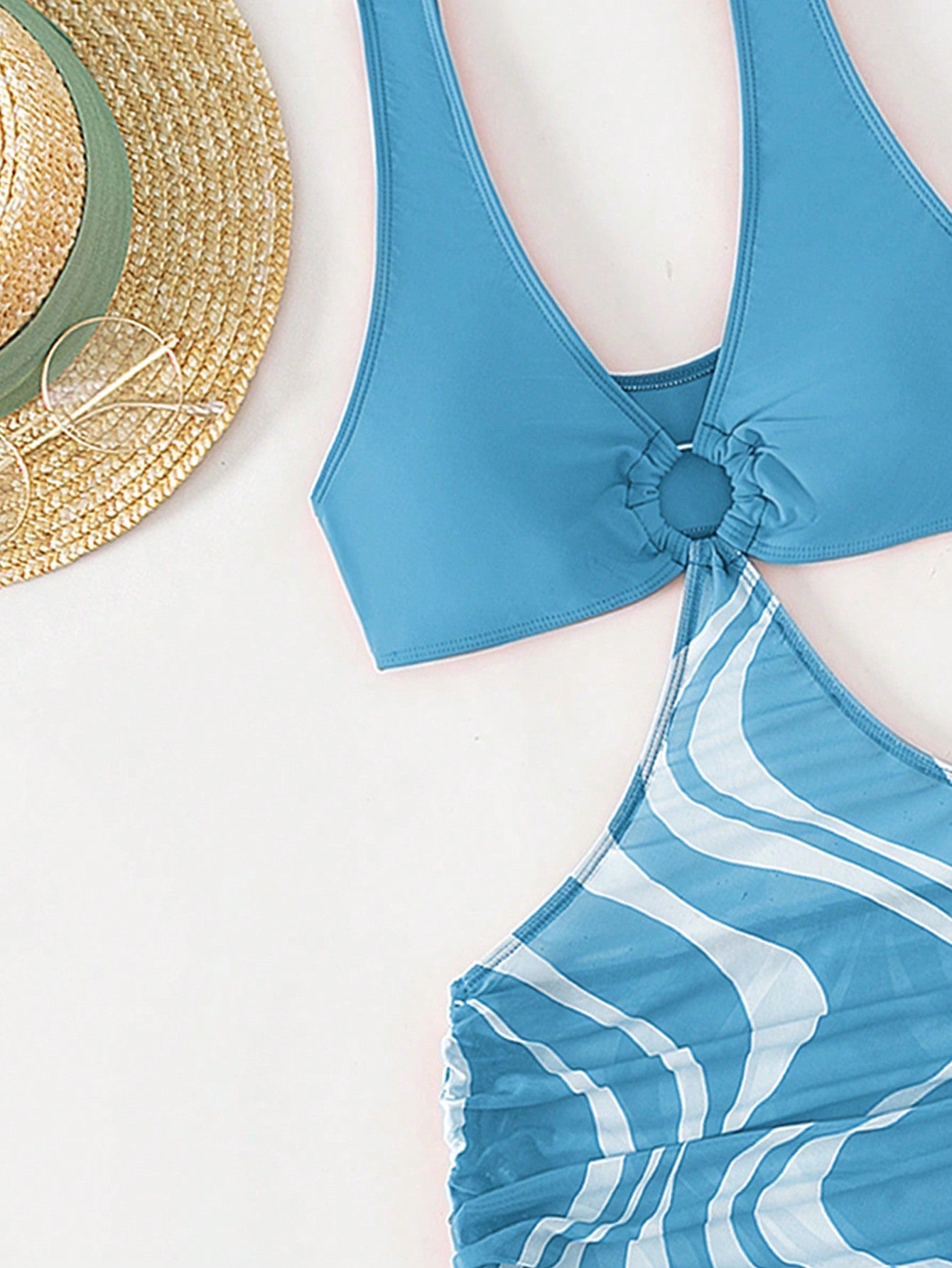 Biquíni Vestido 2 Peças Conjunto Azul