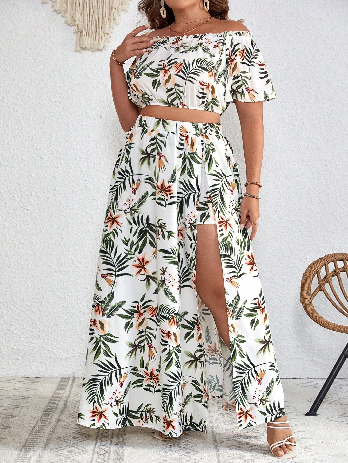 Conjunto Plus Size Tropical Breeze Set